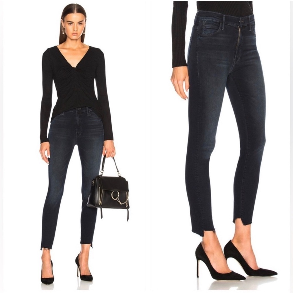 Mother The Stunner Zip Two Step Fray In Holding Hands Size 32